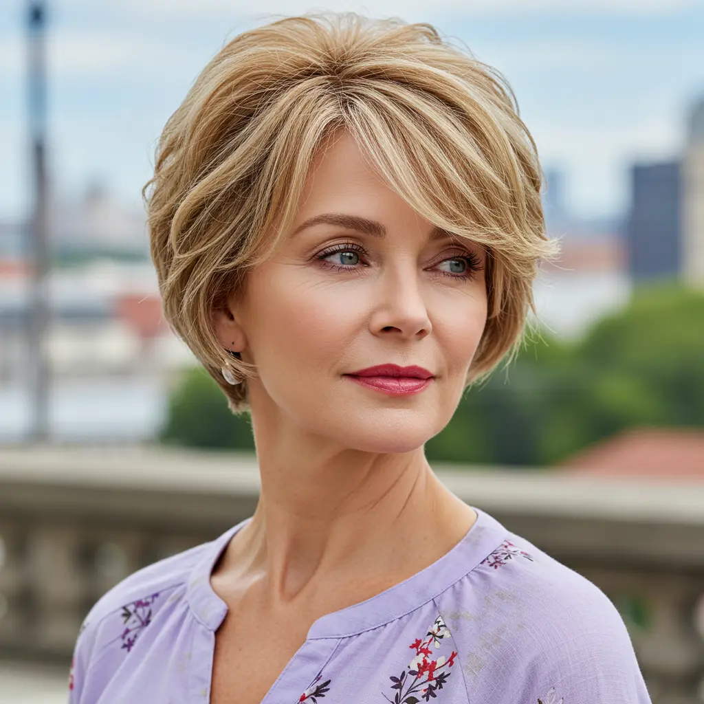 #10 Wavy Pixie Cut With Highlights For Added Depth