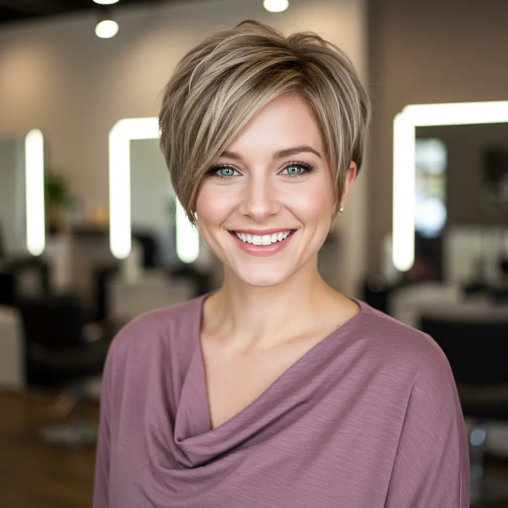 Layered Pixie Cut for Straight Hair