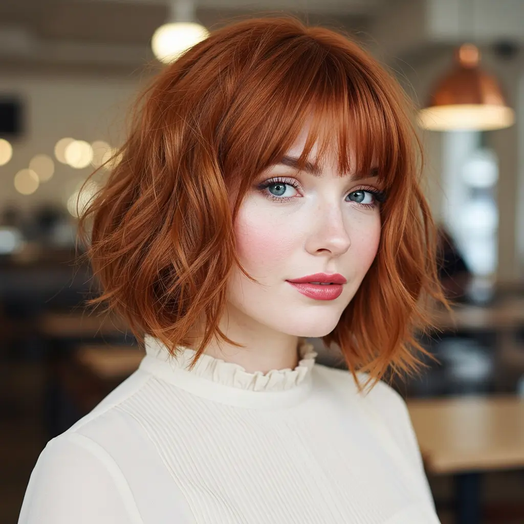 #12 Textured French Bob Haircut With Airy Layers