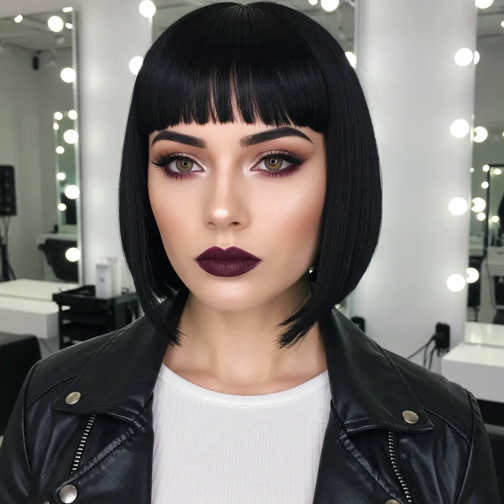 #12 Goth Style with Short Micro Bangs