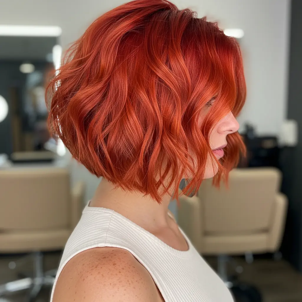 Short Inverted Red Bob