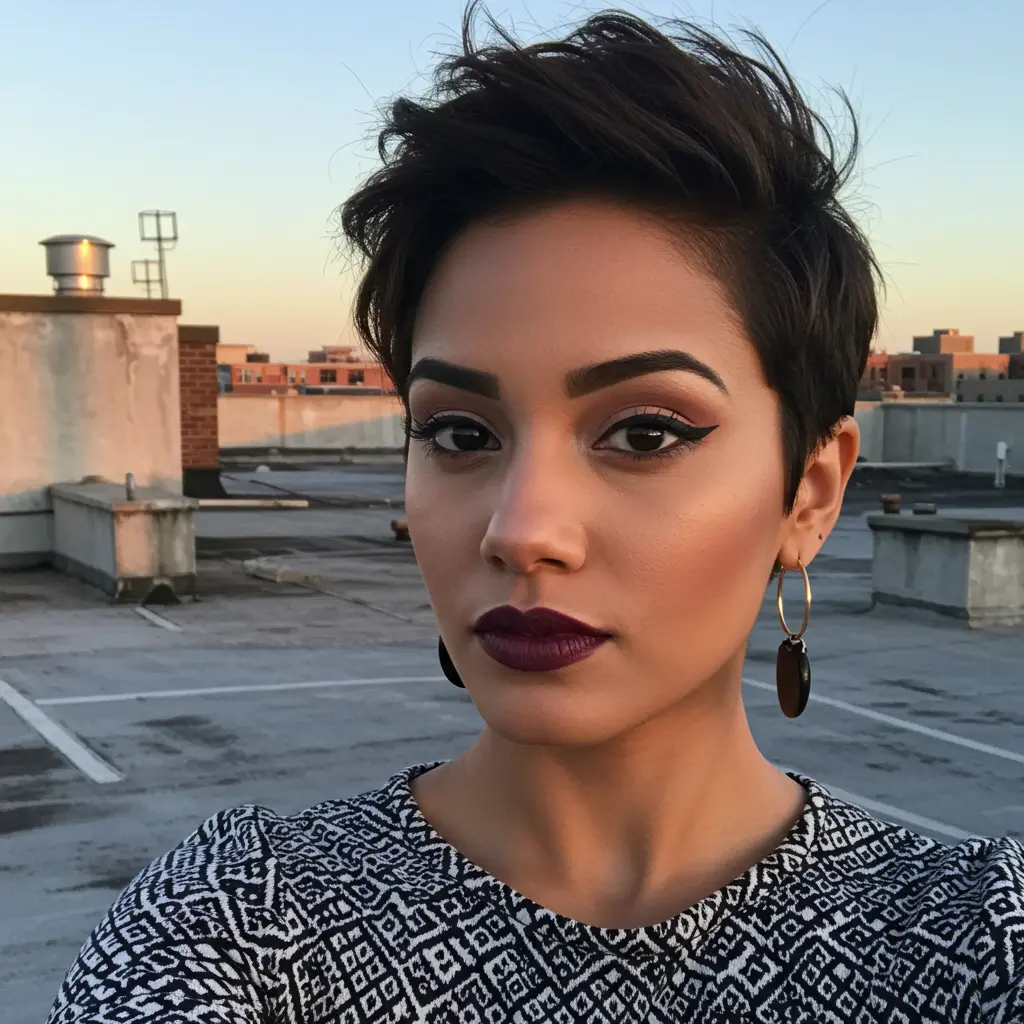 Funky Pixie Cut for Sleek Texture