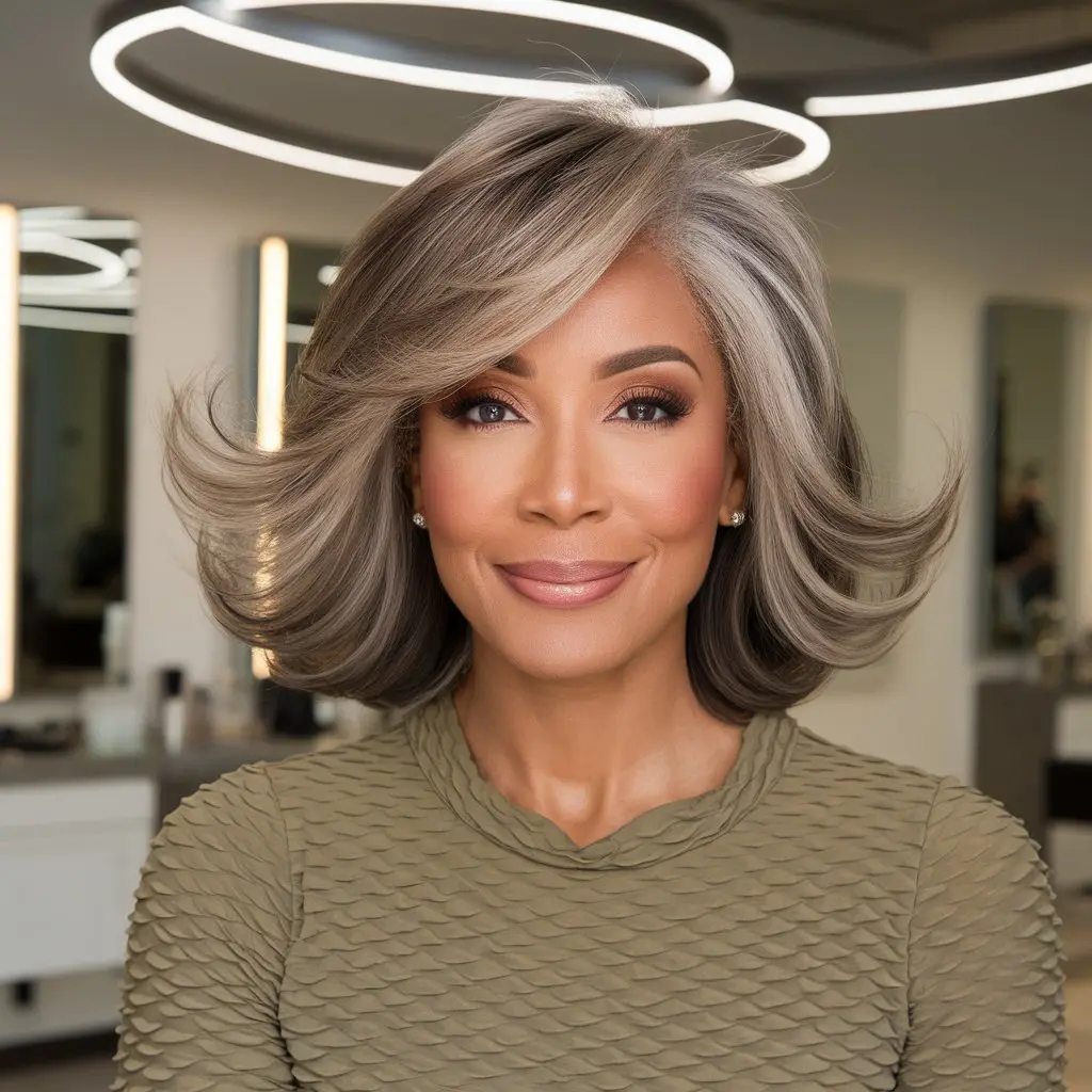 #13 Feathered Medium Cut for Women Over 50