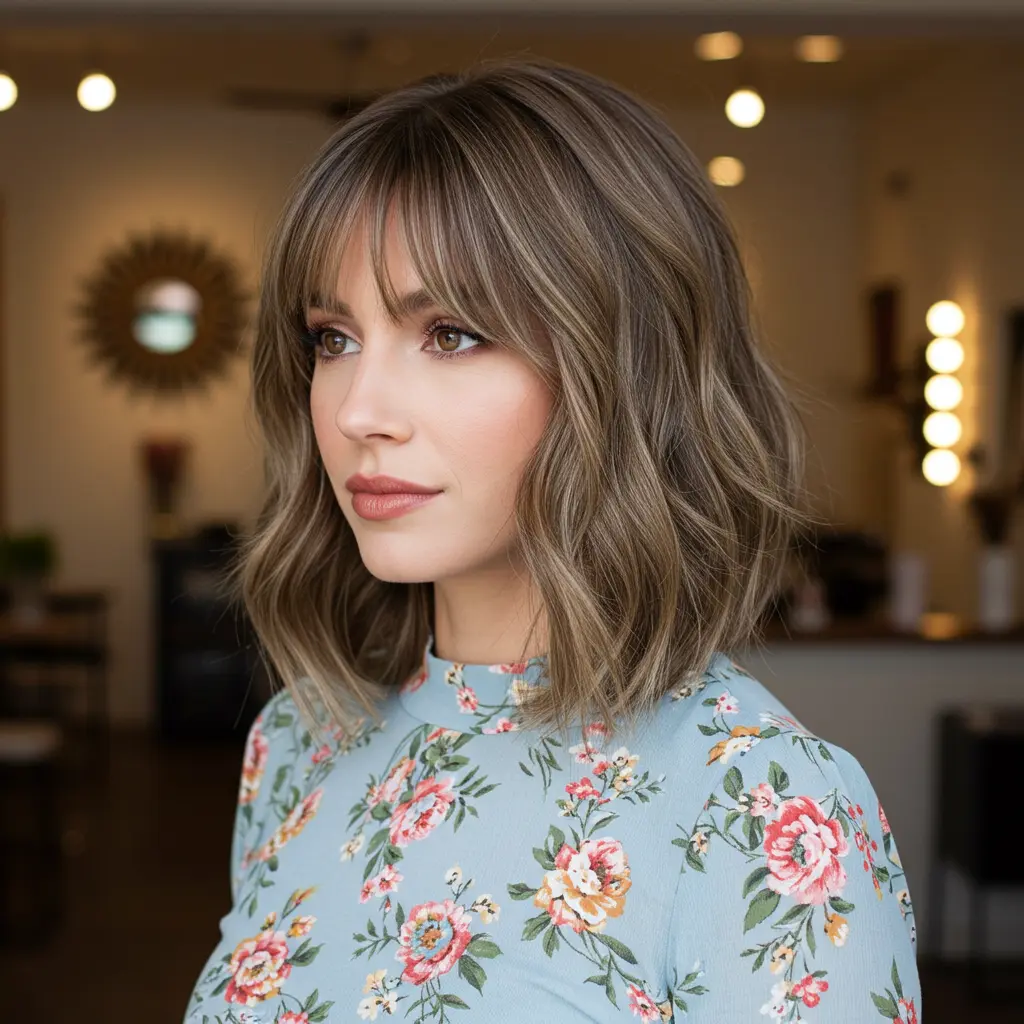 #13 Mom Cut With Shoulder Grazing Layers