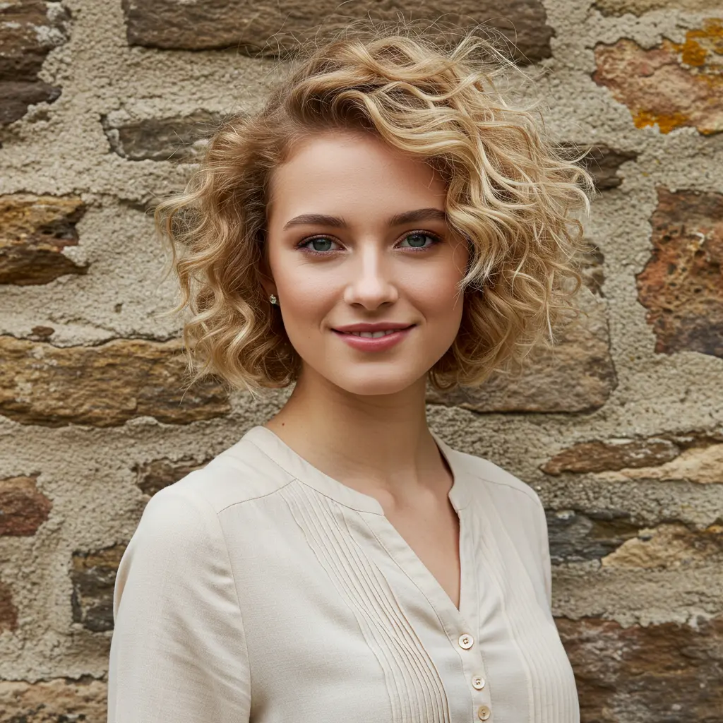 Short Blonde Curly Hair for a Bright Look