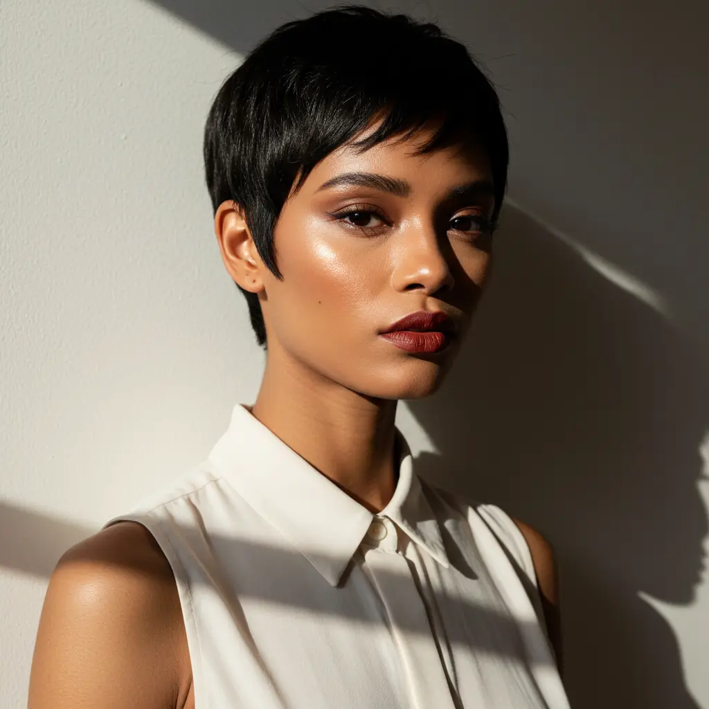 90s Pixie Cut for Straight Hair