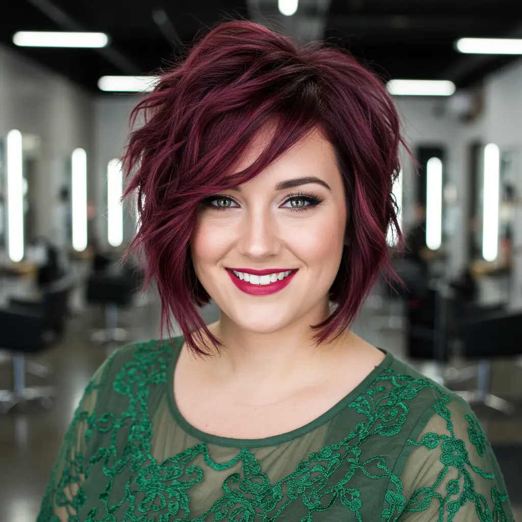 Stacked Inverted Bob Haircut With Volume Boost