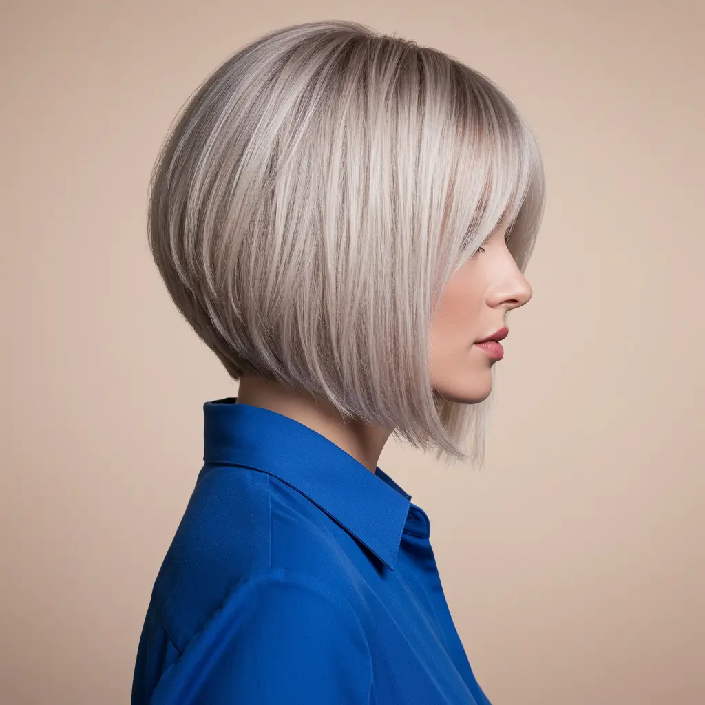 Straight Graduated Bob with a Fringe