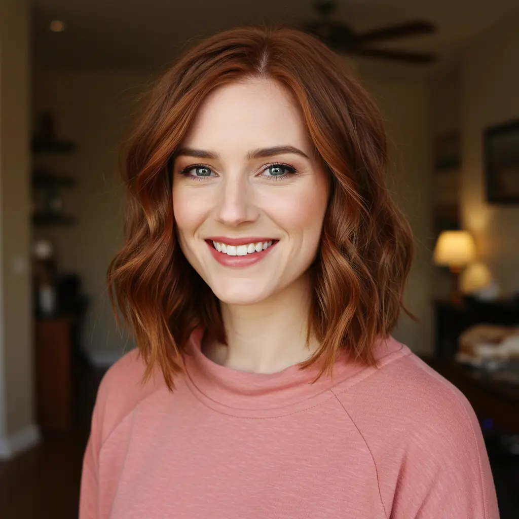 #15 Wavy Medium Hairstyle with Subtle Layers
