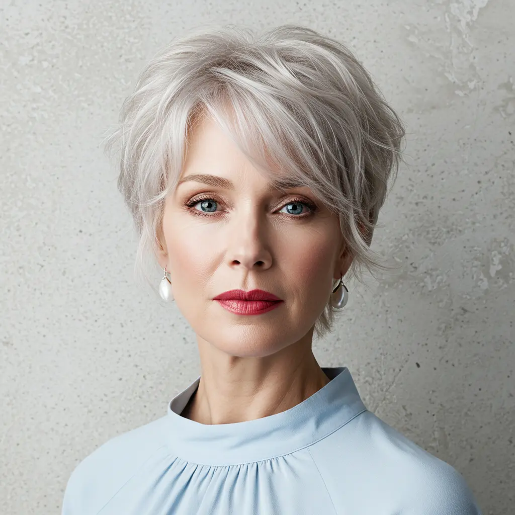 #15 Textured Wavy Pixie Cut With Airy Layers