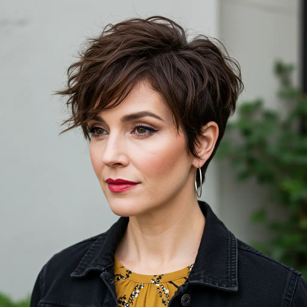#16 Choppy Wavy Pixie Cut With Messy Finish