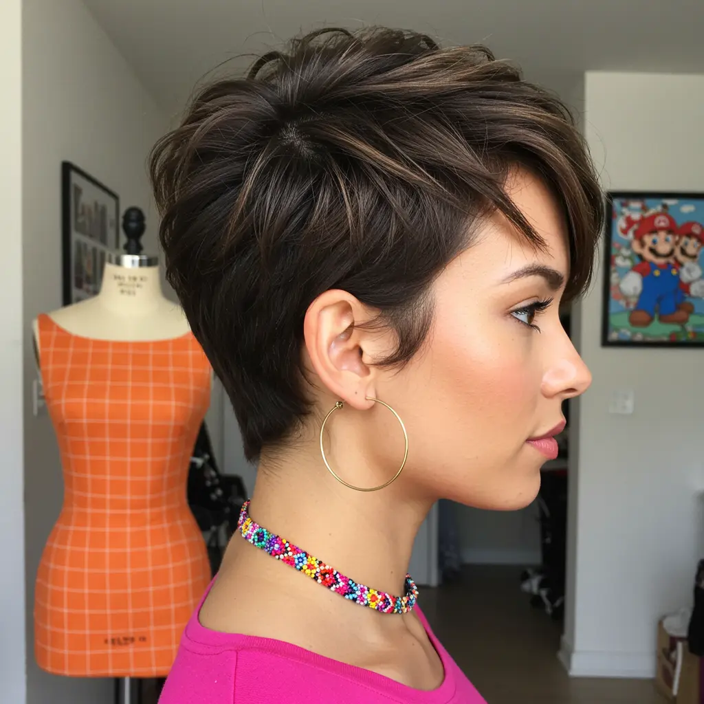 Trendy Pixie with an Undercut and Layers