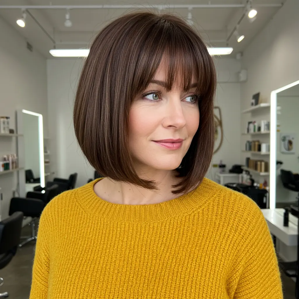 #17 Chin Length Crop With Straight Across Bangs