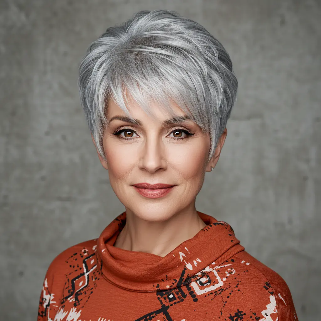 #18 Short Hair with Choppy Micro Bangs