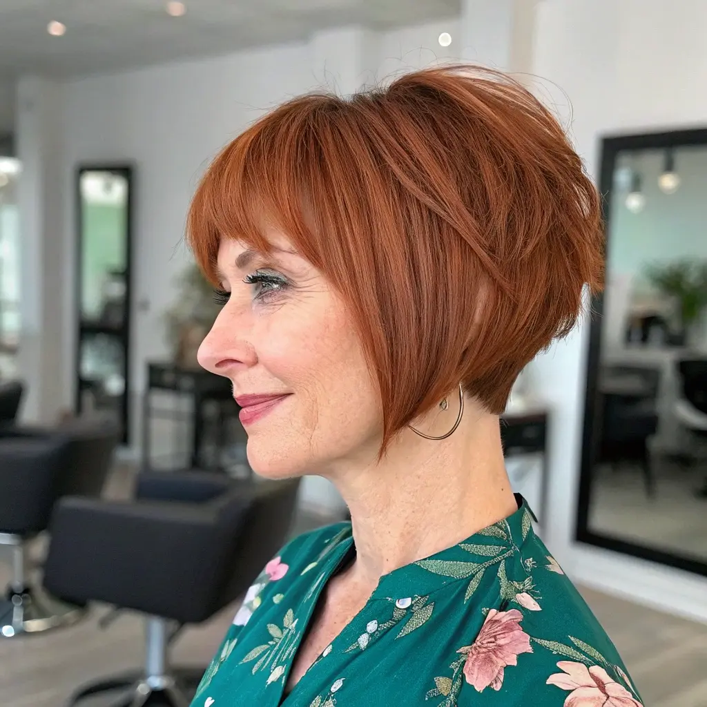 Choppy Bob Hairstyle With Stacked Back