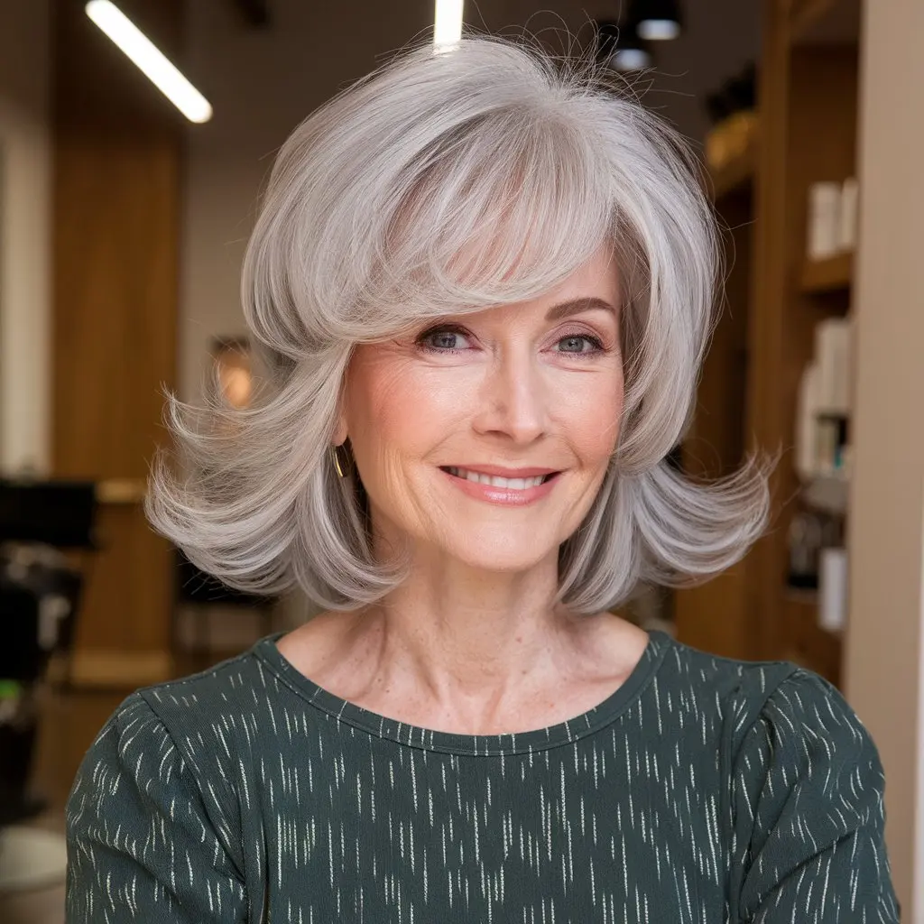 #19 Feathered Medium Length Haircut With Layers