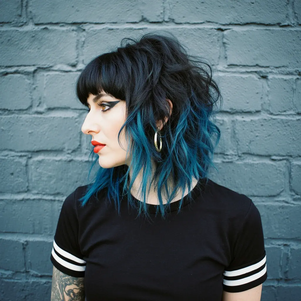 #19 Mullet Inspired Wolf Cut with Modern Edge