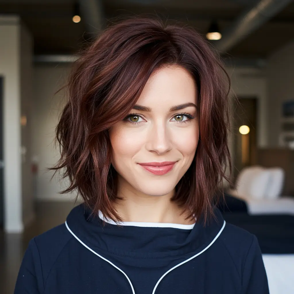 #19 Choppy Bob Hairstyles for Mid Length Fine Hair