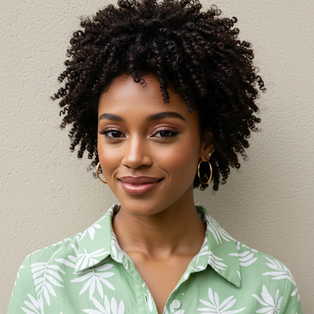 Pixie Cut Curly Hair for Round Faces
