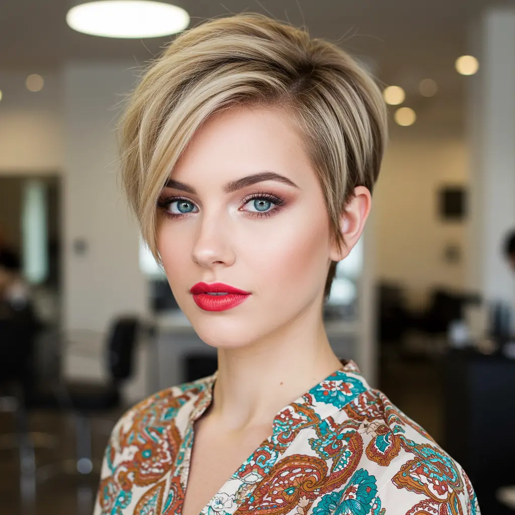 Feminine Layered Pixie Cut