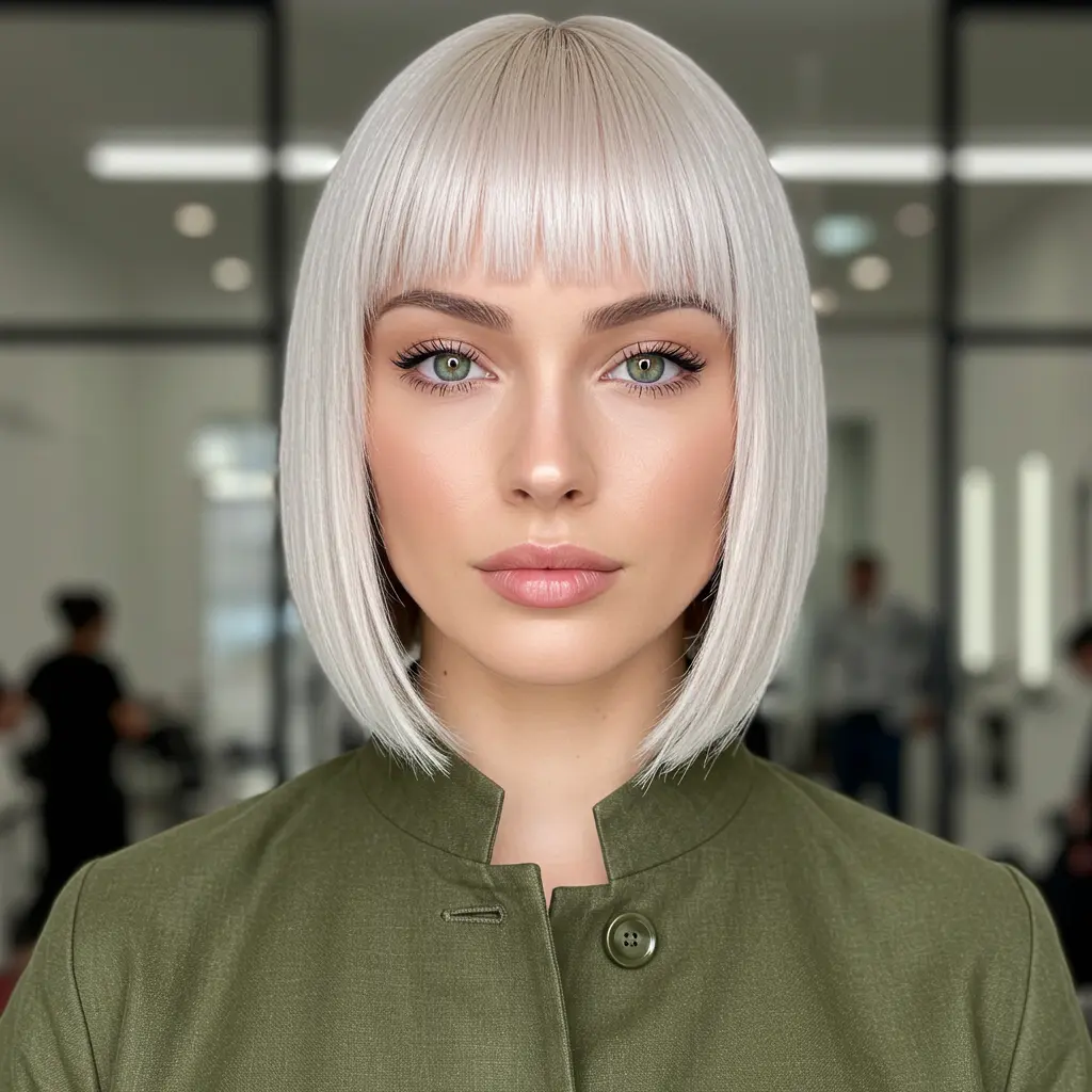 #2 Blonde Bob with Micro Bangs