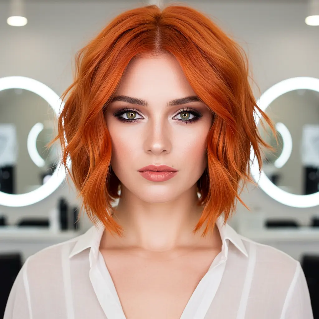 #2 Choppy Bob For Round Face With Lifting Layers