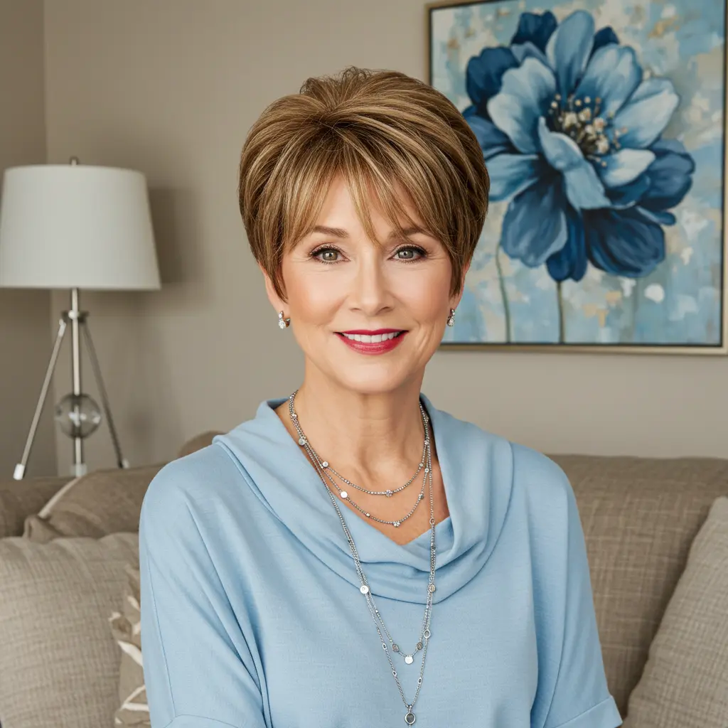 Stylish Short Pixie for Older Women