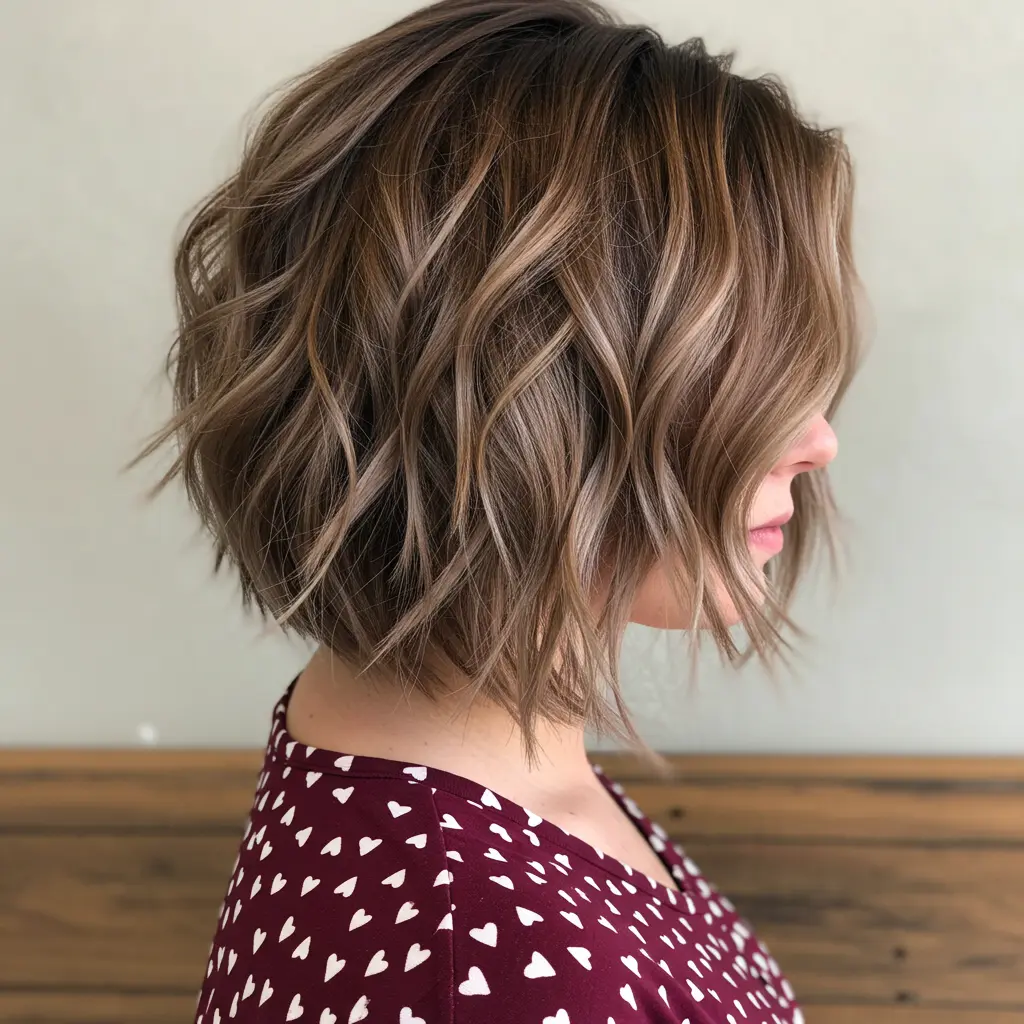 Short Angled Cut with Choppy Ends