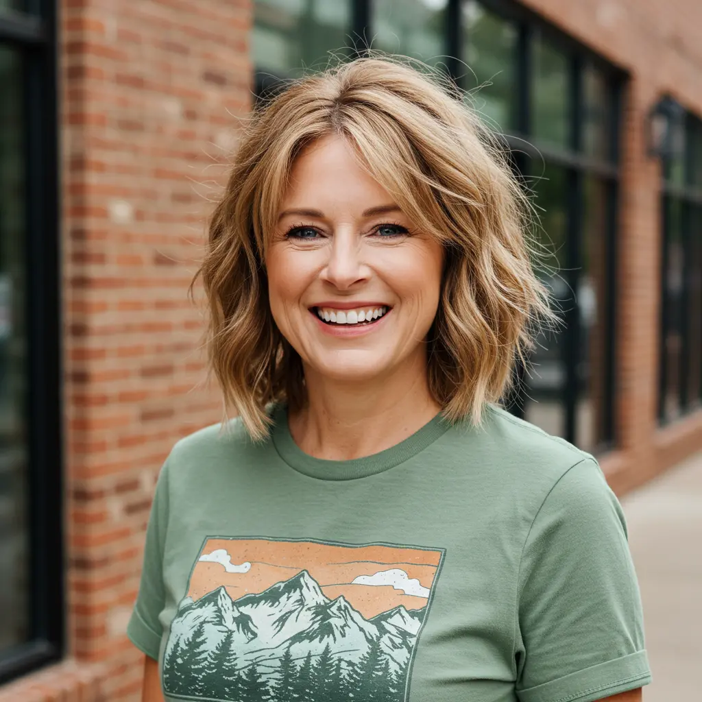 #3 Short Blonde Hair With Curtain Bangs