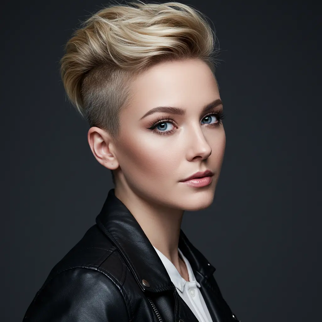 Amazing Blonde Pixie with an Undercut