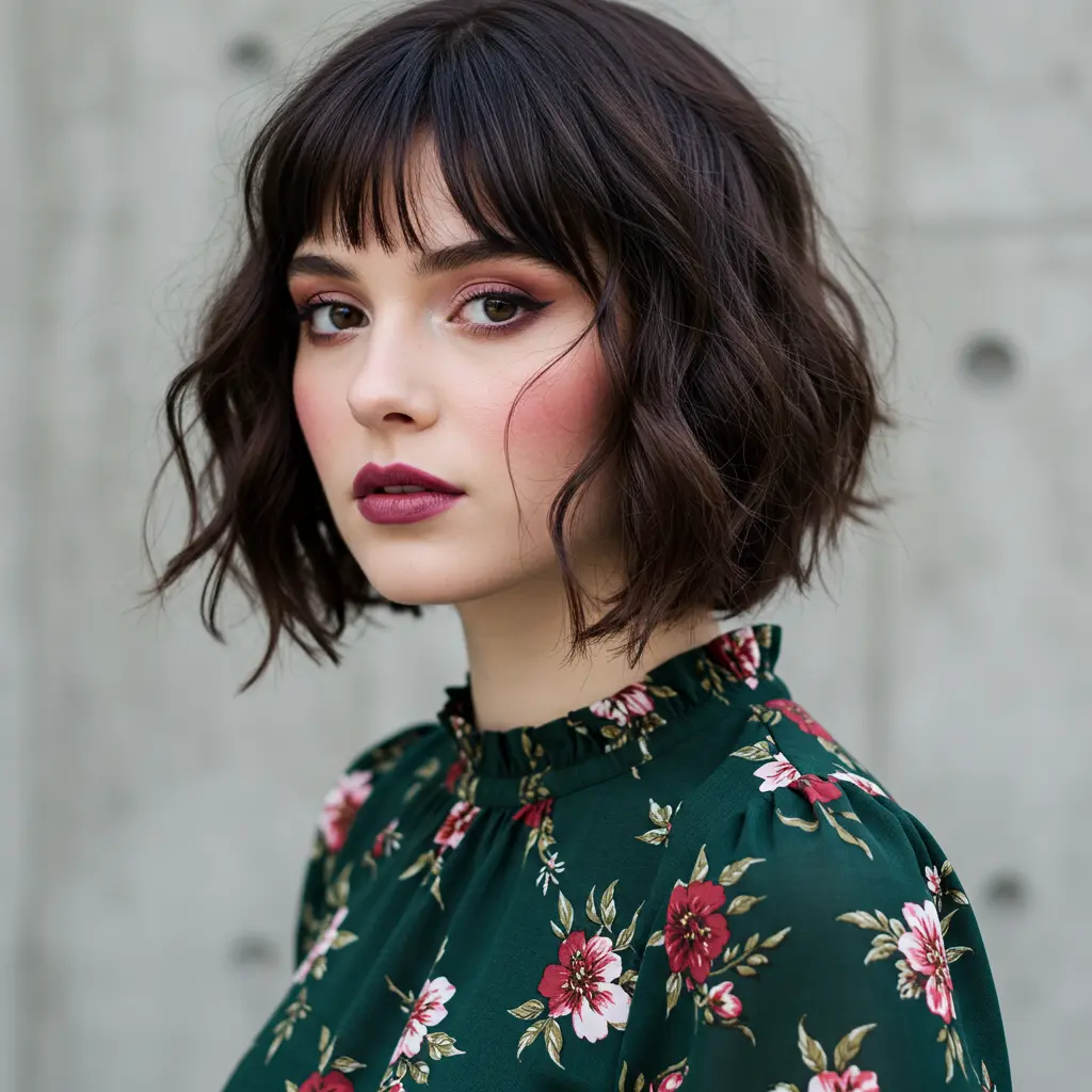 #4 French Bob Haircut Round Face With Gentle Angles