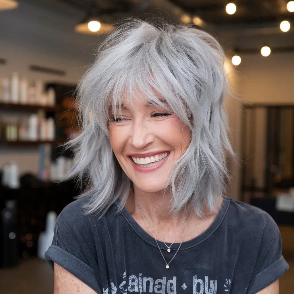 #4 Wolf Cut On Medium Hair With Layers