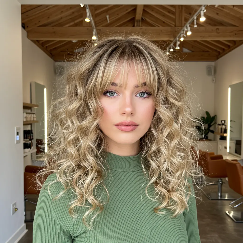 #4 Heatless Curls With Tousled Curtain Fringe