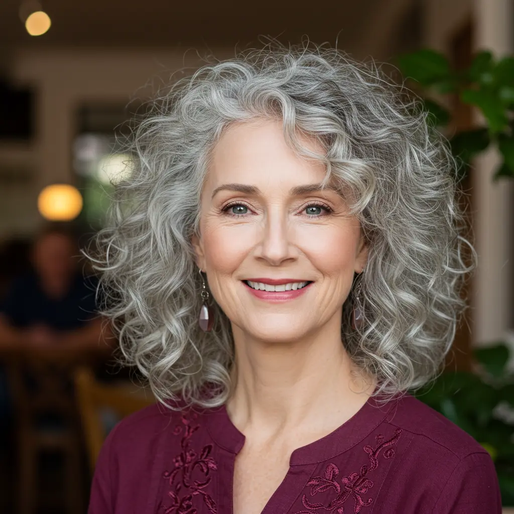 #5 Layered Haircuts For Medium Hair Curly Bounce