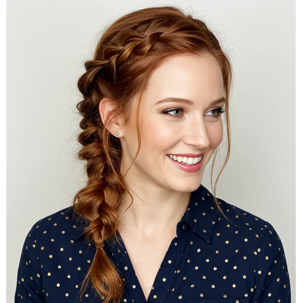 #5 Classic French Braid for Medium Hair