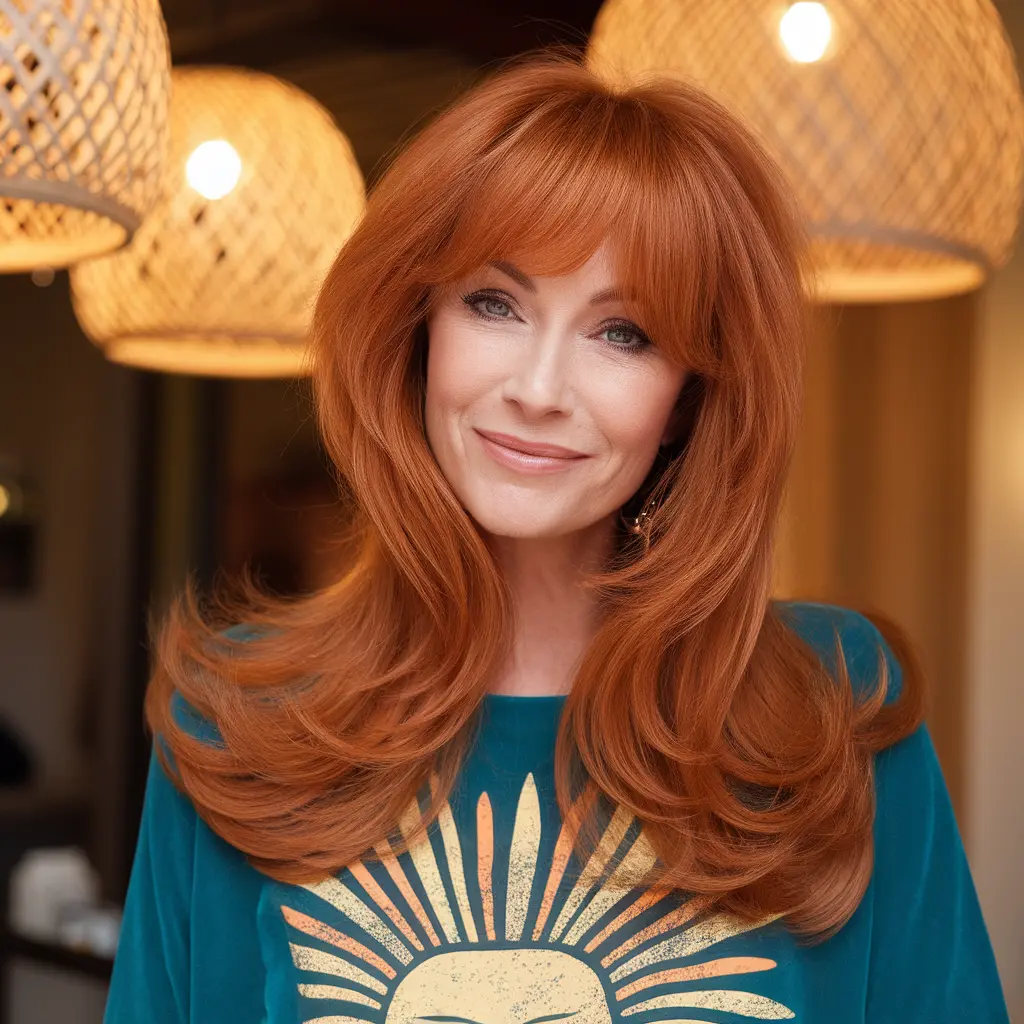 #5 Ginger Wolf Cut with Face Framing Layers