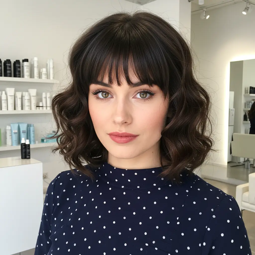 #5 Classic Curtain Bangs Hairstyle For Curly Textures