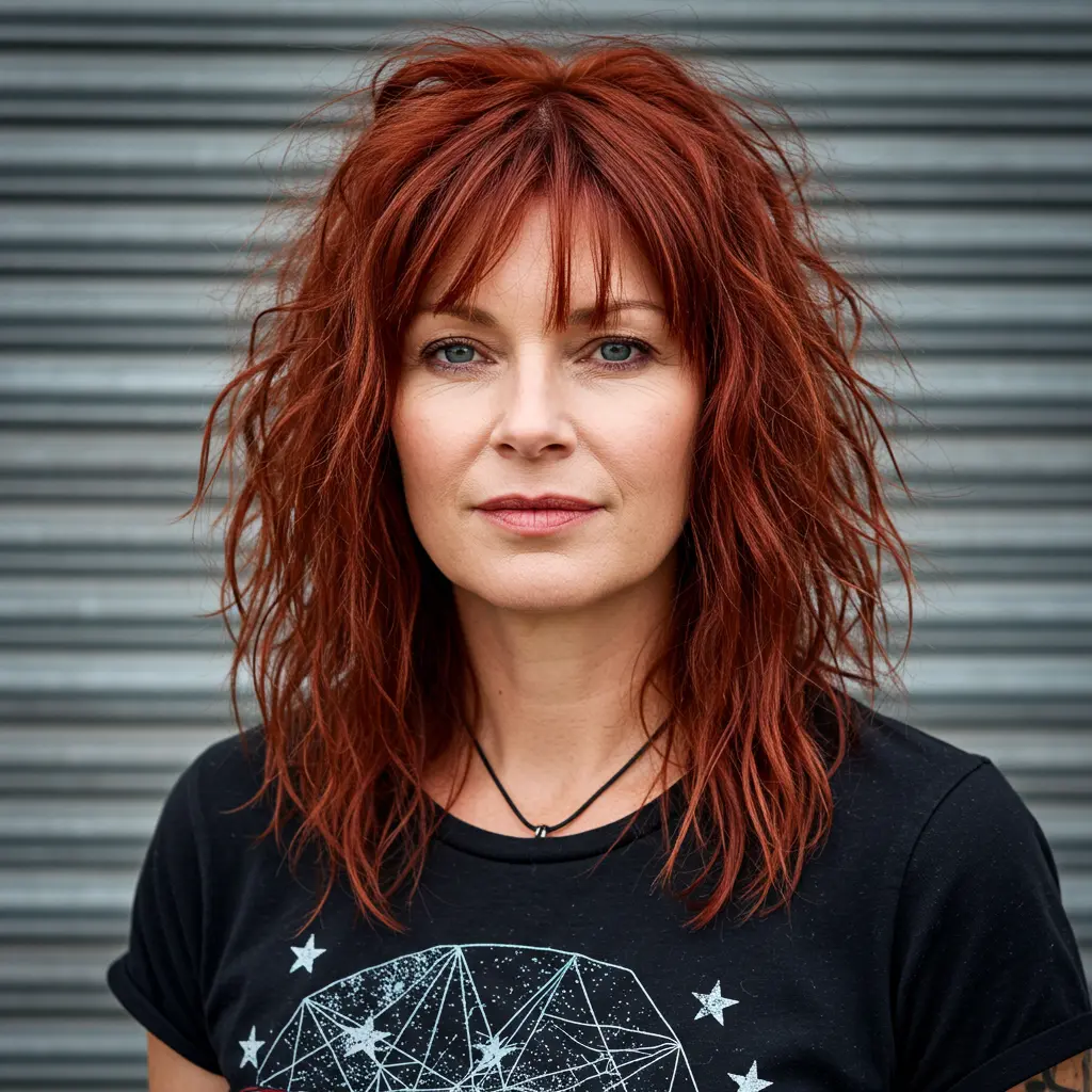 #6 Medium Wolfcut With Messy Layers