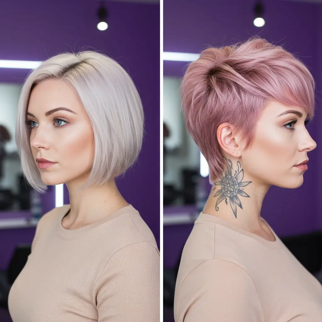 Rosy Gold Pixie with Layers