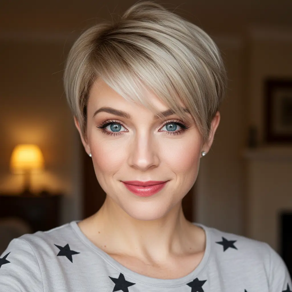 Short Pixie with Choppy Fringe