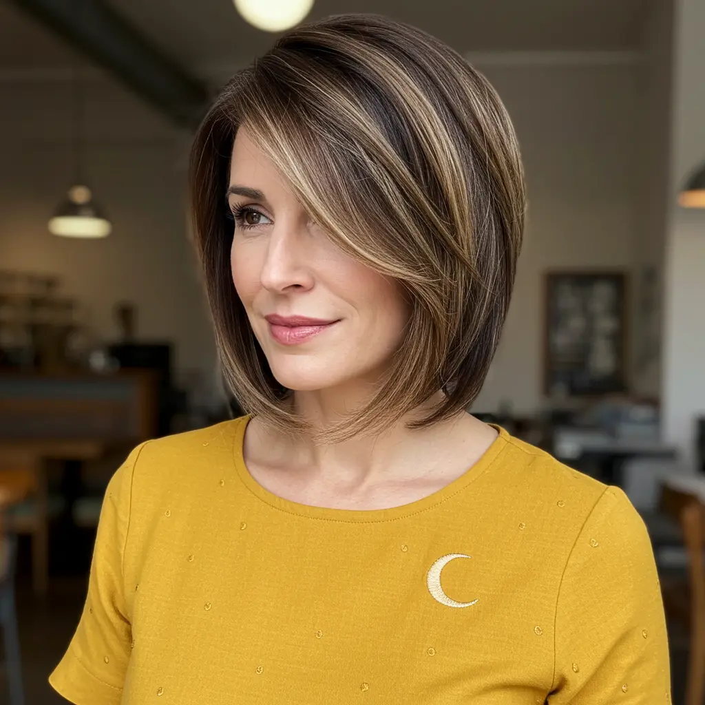 #6 Asymmetrical Bob With Light Bangs