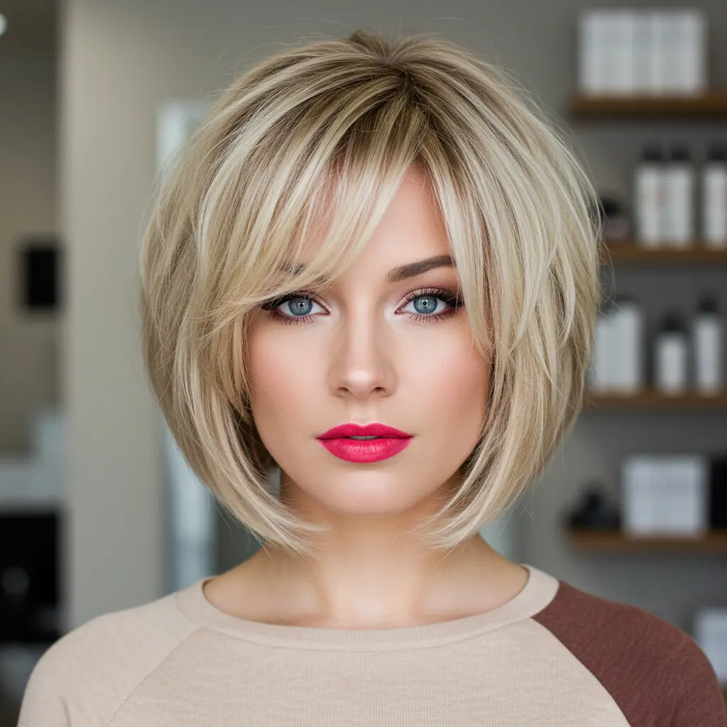 #7 Playful French Bob Haircut Blonde With Volume