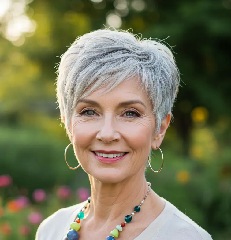 Stylish Pixie for Women Over 60