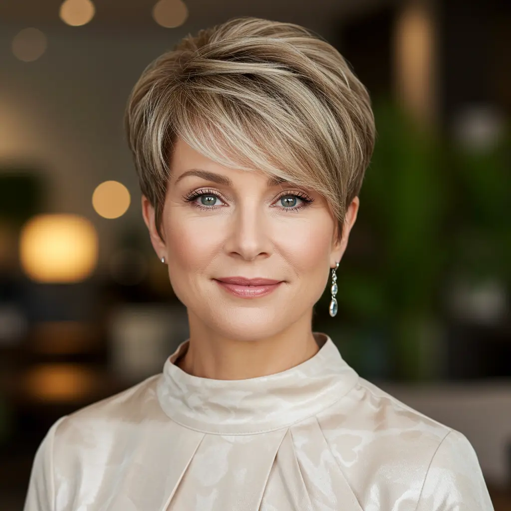 Asymmetrical Pixie with Long Top Layer