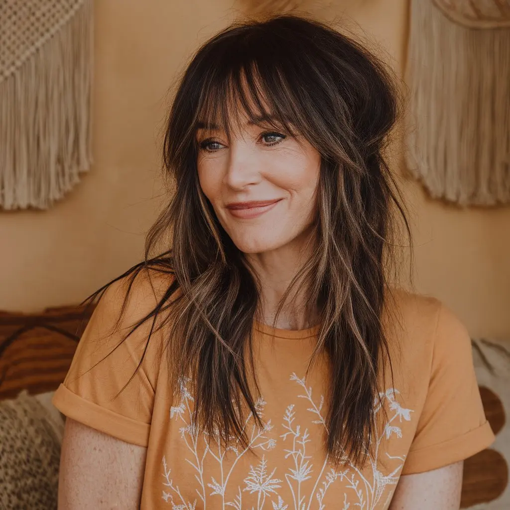 #8 Wolf Cut for Oval Face with Soft Texture