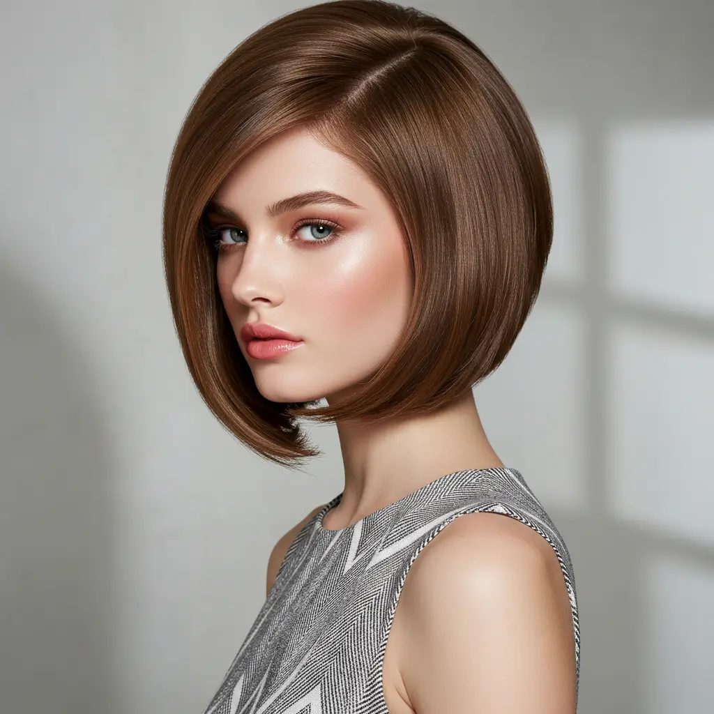 #8 Choppy Inverted Bob With Stacked Layers