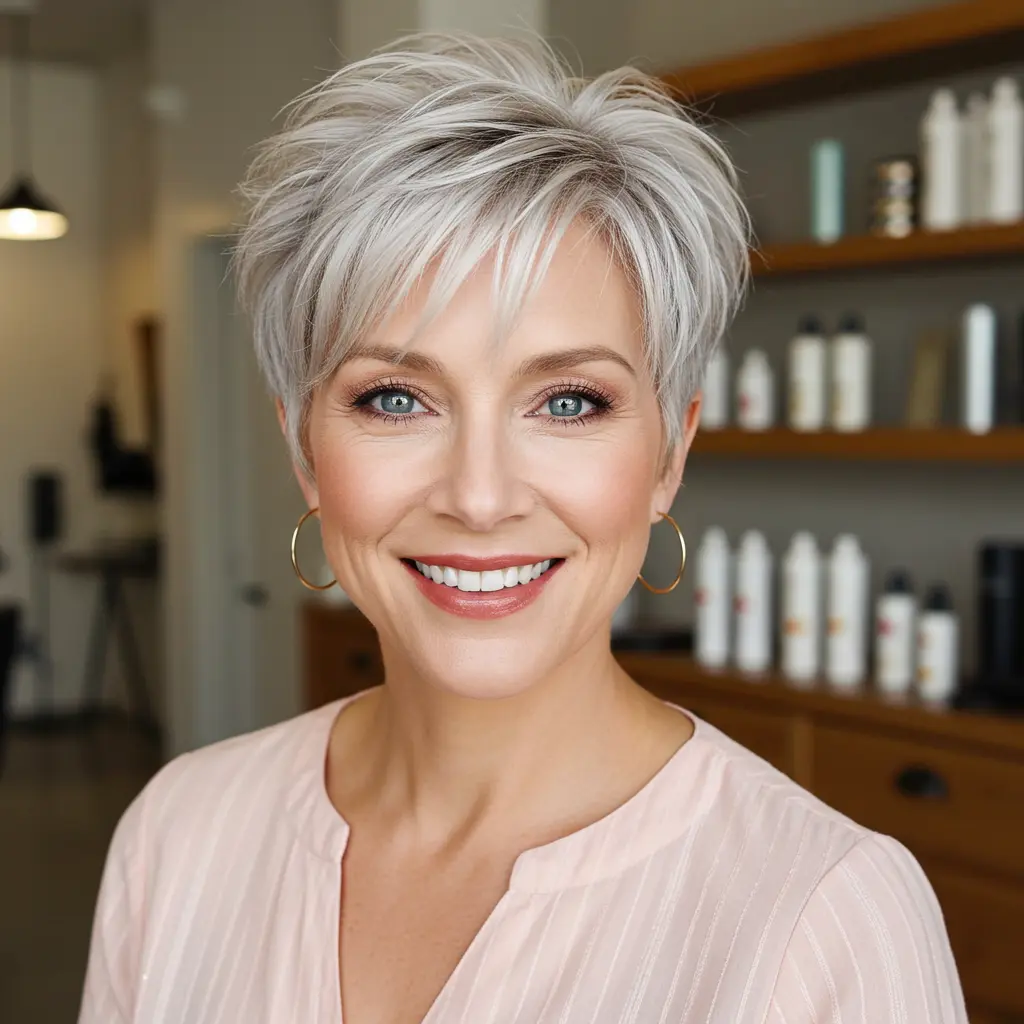 #8 Wavy Pixie Cut For Fine Hair With Airy Lift