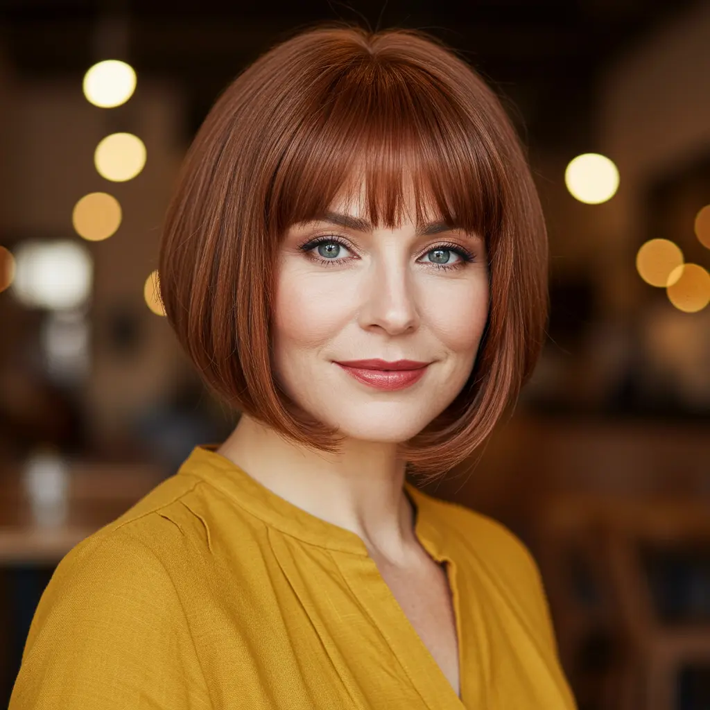 Inverted Bob With Bangs For Youthful Vibe