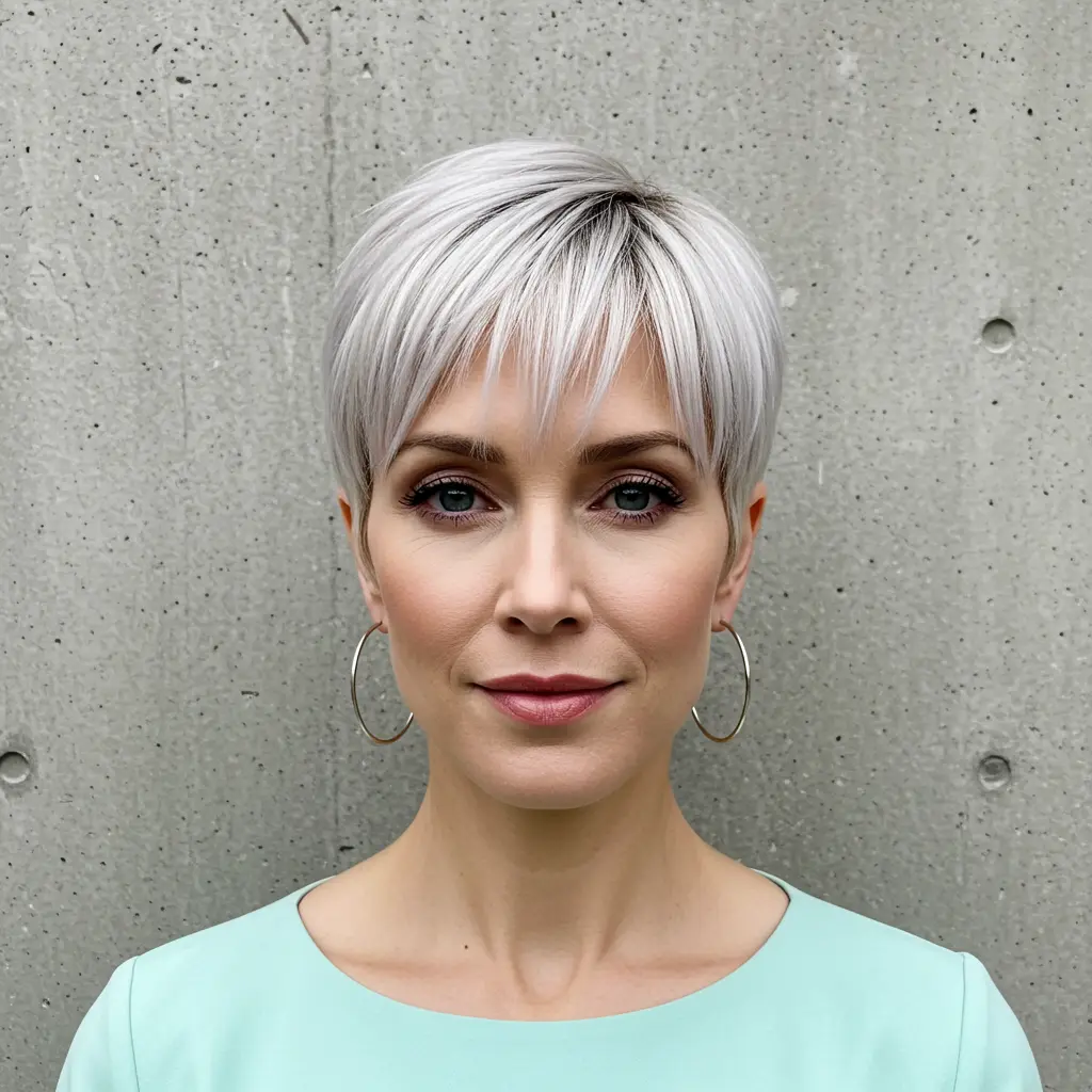 #9 Really Short Hair With Straight Bangs