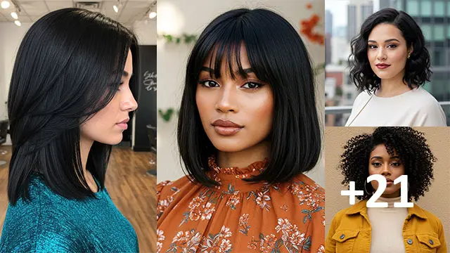 21 Easy Ways to Refresh Medium Length Black Hair